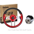 thumbnail image 2 of 10L0L Steering Wheel with Hub Adapter for Club Car DS Golf Cart Parts Accessories RED, 2 of 7