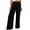 #01 Black 【Mix & Match: Stock Up on Your Favorite Colors】, variant on Women's Soft Nylon Spandex Stretch Trousers, Elastic Waist Straight Leg Long Pants with Functional Pockets, Tummy Control Slimming Fit, Casual Daily Wear, Work & Weekend | TruHer,Black L