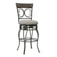 thumbnail image 2 of Powell Big & Tall 30" Indoor Metal Ornate Swivel Bar Stool, Graywash/Light Gray, 2 of 13