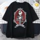 thumbnail image 3 of Camiseta gótica con estampado de pesadilla antes de Navidad para mujer, ropa de calle gótica de manga corta, Top suelto Retro Unisex, camisa Y2K, 3 of 5