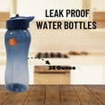 thumbnail image 3 of Hourglass Shaped Plastic Water Bottles with Flip-Up Straws, 25 Oz BPA Free Leakproof Tumbler for Kids Adults Office School GYM Camping Workout Outdoor Activities Drinking Bottle Set of 3 (Colors Vary), 3 of 7