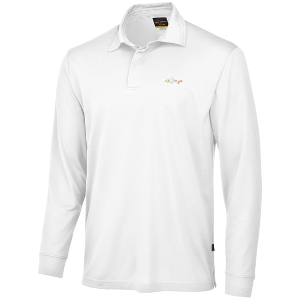 Greg Norman - Polo de rugby para hombre con protección UV, color blanco, extragrande