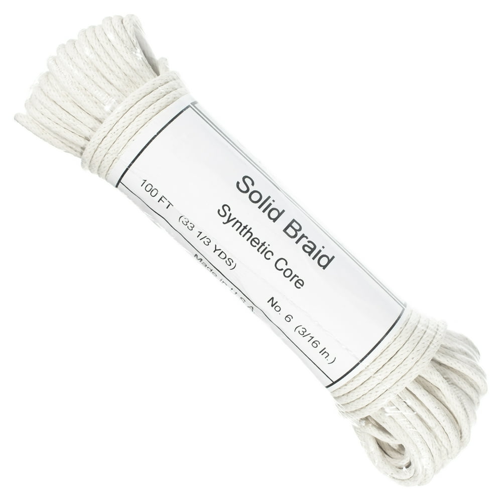 Braided Cotton Sash Cord Natural White Cotton Cording with Reinforced