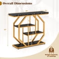 thumbnail image 3 of Gymax 40'' Console Table w/Storage Shelves Geometric Metal Frame for Hallway Entrance, 3 of 10