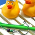 thumbnail image 4 of 8pcs Bathtub Toy Duck Fishing Game - 2 Fishing Rods And 6 Rubber Ducks - Teach Numbers, 4 of 5