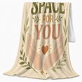 thumbnail image 2 of Holding Space For You Quote with Cupped Hands, Warm Boho Style for Self Care Fans, Heart Moon Branch Scene, Cozy Flannel Blanket for Bedroom and Dorm, Appreciation Gift and Positive Home Decor, 2 of 7
