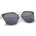 thumbnail image 4 of sunglassLA - Modern Fashion Ultra Slim Wire Rimless Flat Lens Pantos Sunglasses - 58mm, 4 of 4