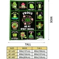 thumbnail image 4 of Funny Frog Blanket for Girl Boy Frogs are My Spirit Animal Fleece Throw Blanket Frog Stuff Super Soft Cozy Flannel Plush Cute Frogs Blankets for Couch Sofa Bed Gifts for Women Kids Frog Loves 80"x60", 4 of 6