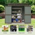thumbnail image 6 of Miekor Furniture Outdoor Storage Shed 6x4 FT, Metal Tool Sheds Storage House with Lockable Double Door, Large Bike Shed Waterproof for Garden, Backyard, Lawn 20019, 6 of 7