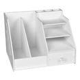 thumbnail image 3 of Organizador de Escritorio Vertical de Plástico shamjiam Carpeta Blanca de Cuatro Compartimentos Almacenamiento de archivos de autoensamblaje, 3 of 8