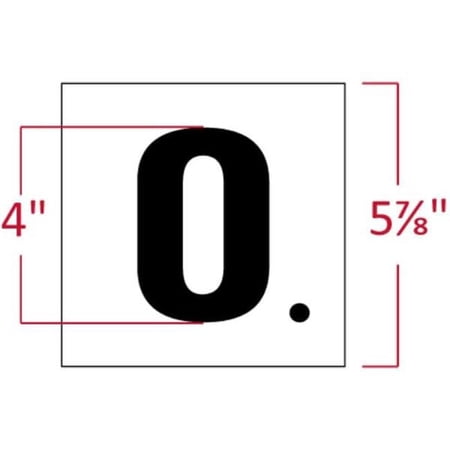 Inlays C612500 6 x 6 in. Smooth Ceramic 4 in. Numbers MD Series Depth Marker Tile - 0.