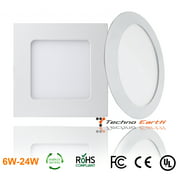 Techno Earth Dimmable Ceiling Panel Led Ultra Thin Glare Light Kits with Led Driver AC 85-265V ( 6W Round - Warm White )