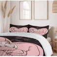 thumbnail image 6 of Ambesonne Love Theme Duvet Cover Set, Always Take Care of You, 2-Calking, Pale Pink Dark Brown, 6 of 7