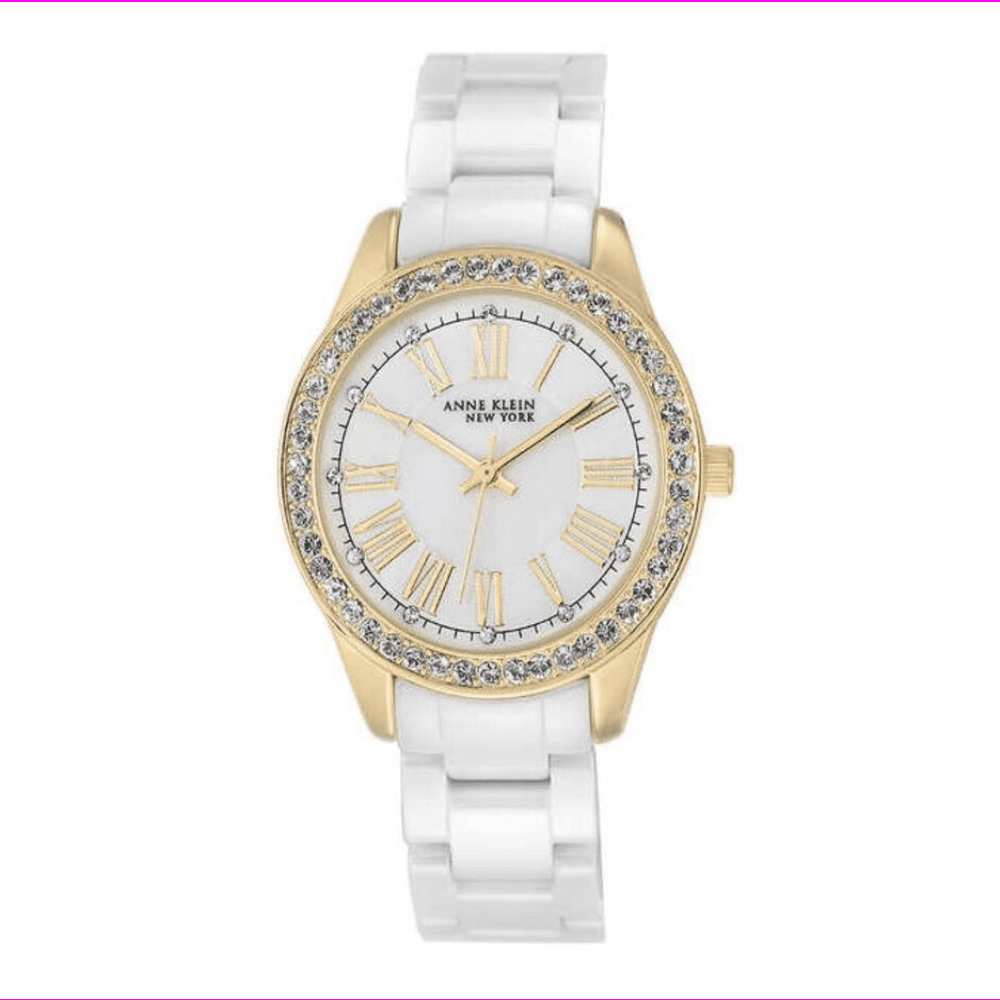 Anne Klein New York 12 / 2258svrgスワロフスキークリスタルローズゴールドトーンレディース時計 Anne Klein Ladies\u0027 New York Gold Tone Watch - Gold Same-Day