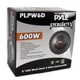 thumbnail image 5 of Open Box Pyle 6" 600W Max Dual Voice Coil 4-Ohm Stereo Audio Power Subwoofer, 5 of 11