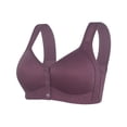 thumbnail image 1 of CHUANK Womens  Steel Ring Front Close Bra T Back Plus Size Seamless Unlined Bra For Large Bust, 1 of 3