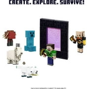 Minecraft Steve Action Figure, 3.25-in, with 1 Build-a-Portal Piece & 1 Accessory