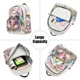 thumbnail image 5 of JIALIOU Mini Backpack Purse for Women Quilted Casual Daypack Small Travel Shoulder Bag, Cute Sloth with Ice Cream, 5 of 7