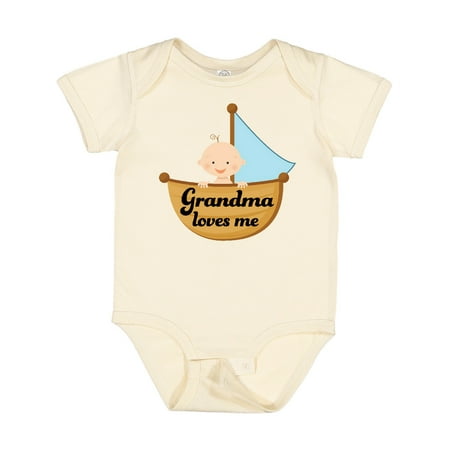 

Inktastic Grandma Loves Me Grandchild Boys Baby Bodysuit