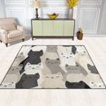 thumbnail image 2 of Yayeee Area Rugs for Living Room 5.2'x4' Non Slip Washable Bedroom Floor Carpet, Beige Cute Cats, 2 of 5