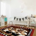 thumbnail image 2 of Area Rugs Indoor Non-Slip Rectangle Rug 2.7x5 Ft Funny Chefs Chef Cooking Food Red Plaid Rug Rubber Backing Floor Mats Non Shedding Home Decor Carpet for Entryway Living Room, 2 of 8