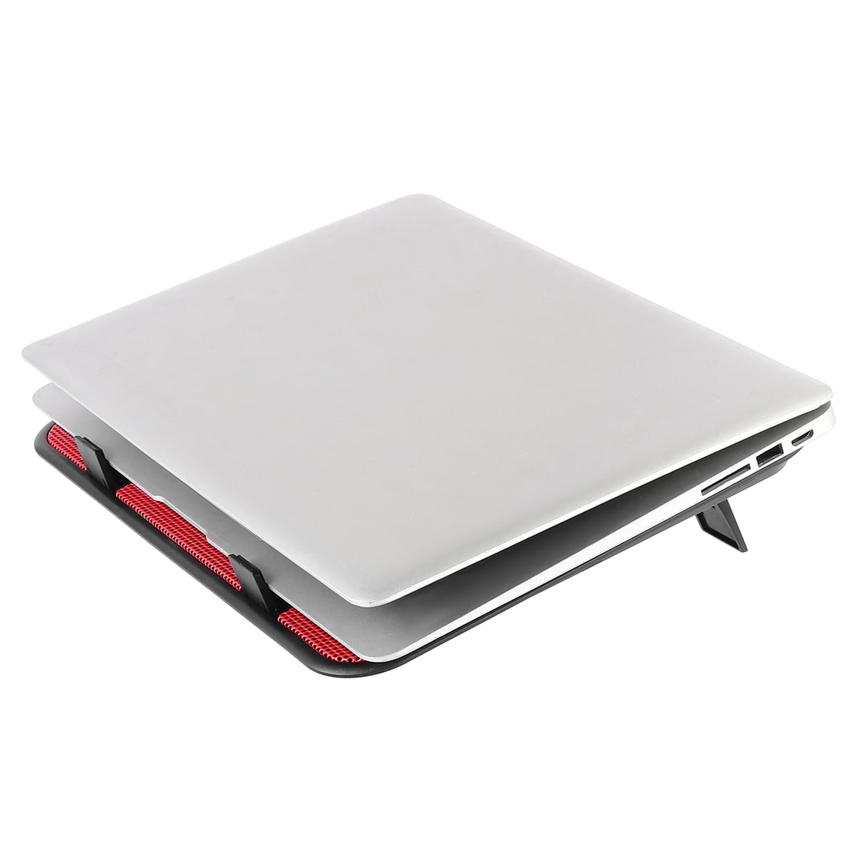 UKCOCO Red Notebook Cooler with Slim Design and Dual Quiet Fans Adjustable Laptop Cooling Pad Stand