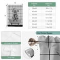 thumbnail image 6 of Grey Yak Balloon Curtains for Living Room/French Door, Bathtub Country Gray Vintage Art Tie Up Curtains 63 Inch Length Energy Saving Kitchen Curtains Shades for Windows 42"x63", 6 of 8