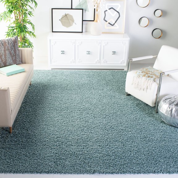Safavieh Athens Talia Solid Shag Area Rug, Seafoam, 9' x 12'
