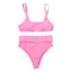 thumbnail image 4 of Conjunto de 2 piezas para mujer Color sólido Cintura alta Bikini Explosión Split Traje de baño Fridja  nalpqowj22718, 4 of 8
