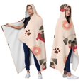 thumbnail image 2 of Wearable Blanket,Pug and Donut Hooded Wearable Flannel Blanket for Adults & Teens,Winter Poncho Shawl Wrap Cape Cozy Anti-Pill,50"x60", 2 of 5