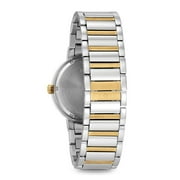 Bulova Classic Mens Quartz Ana;og Wristwatch Stainless Steel Watch in Silver, Gold and Blue.