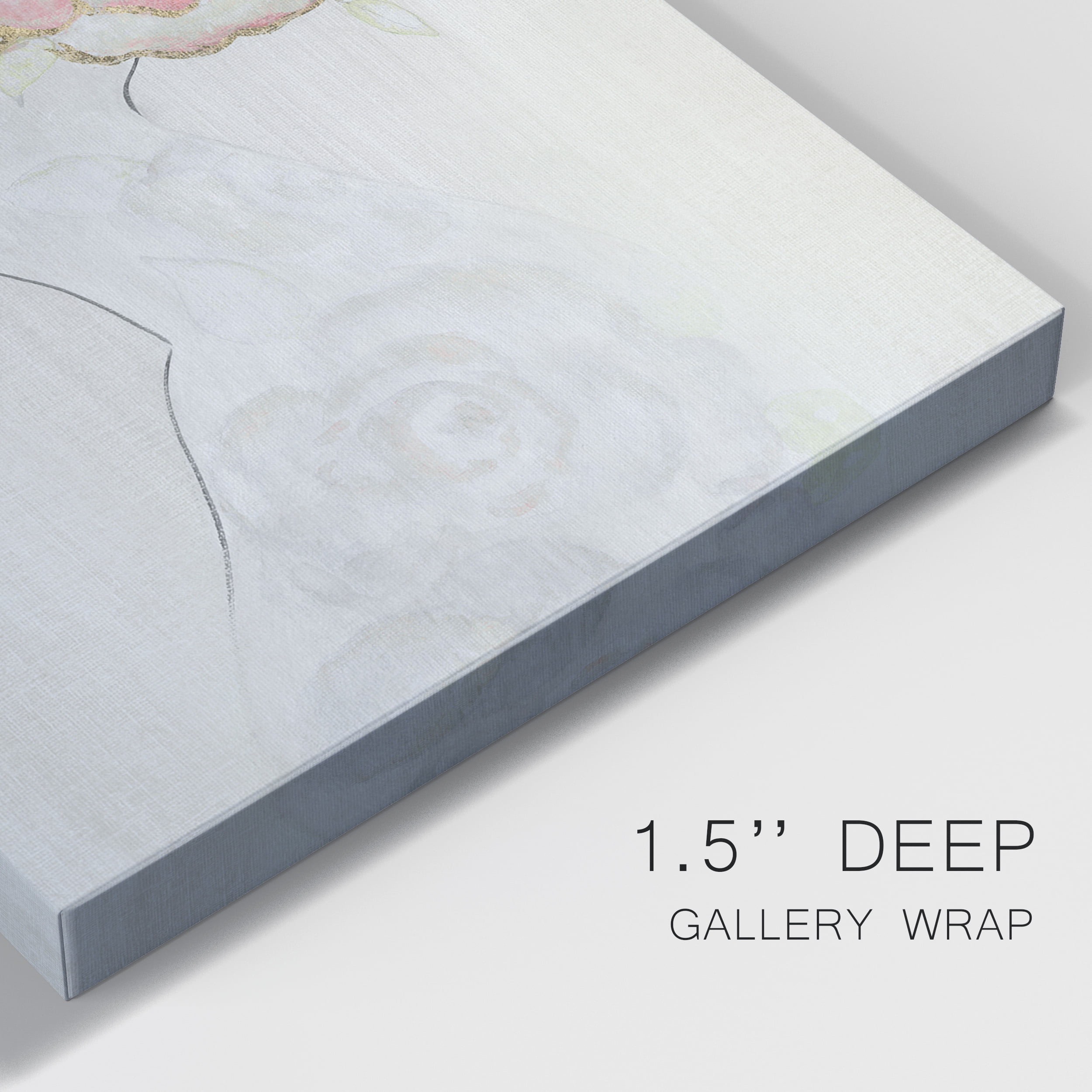 Fashion Floral Silhouette II Premium Gallery Wrapped Canvas - Ready to Hang - 18 x 27