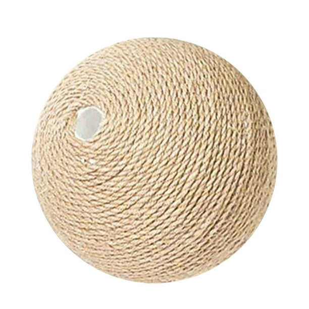 Pelota de sisal para atrapar gatos, pelota de sisal para gatos, juguete para gatos de interior, juguete de sisal para mascotas marrón