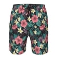 thumbnail image 4 of Kdxio Green Tropical Leaves Pattern Mens Casual Shorts - Drawstring Summer Beach Sports Shorts for Men, 4 of 9
