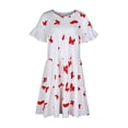thumbnail image 1 of Vestido HUOGUO casual holgado con estampado de mariposas para mujer, 1 of 5