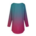 thumbnail image 4 of Weekend ! ChaoHeng Womens Tops Long Sleeve Plus Size ,Womens Round Neck Printing Fall Blouses Fashion Smocked Long Sleeve Shirts Tops(Hot Pink,XXXL), 4 of 5