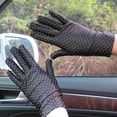 thumbnail image 3 of Zeus Summer Driving Fashion Women Dots Print Sun Protection Gloves Elastic Mittens, 3 of 7