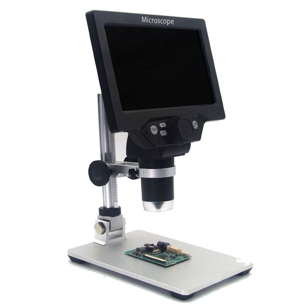 Docooler G1200 Digital Microscope Inch Large Color Screen Large Base LCD  Display 12MP 1-1200X Continuous Amplification Magnifier With Aluminum Alloy  Stand