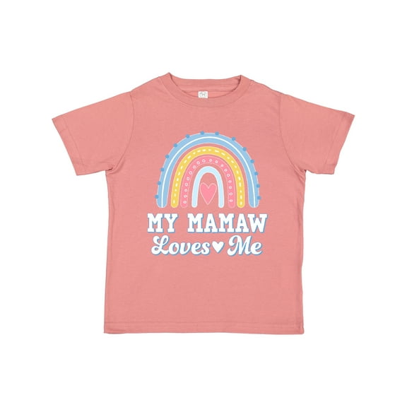 Inktastic My Mamaw Loves Me Girls Retro Rainbow Girls Toddler T-Shirt