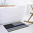 thumbnail image 6 of Door Mat 30 x 18 Inch Welcome Mat Front Floor Mats, Non Slip Indoor Carpet/Absorbent Outdoor Shoes Scraper, USA American Flag with Blue Line Low-Profile Rugs Doormats for Entryway, 6 of 6