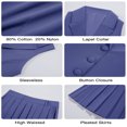 thumbnail image 2 of Sleeveless Women 2 Piece Sets Lapel V Neck Blazer Vest Tops and Mini Pleat Skirt Matching Sets, 2 of 7