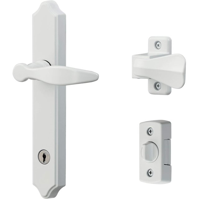 Door Lever with Deadbolt Lock for Out-Swinging Doors Matte