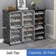 thumbnail image 1 of Zapatero grande de gran capacidad para almacenamiento de botas, organizador de 12 cubos, Modular, de plástico, 6 niveles, 24-96 pares de gabinetes de torre de zapatos, 1 of 4