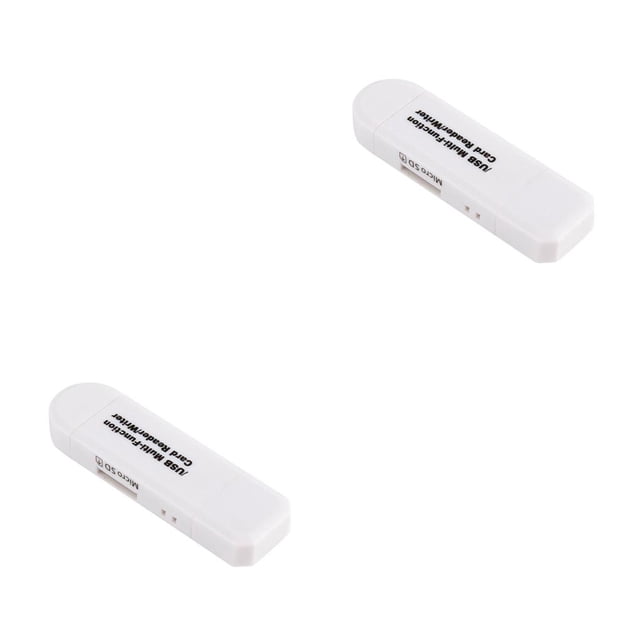 Seitruly Lector de tarjetas USB OTG 2 en 1, unidad Flash de alta velocidad USB 2,0, tarjeta Universal OTG TF/SD para teléfono Android, encabezados de blanco 2piezas