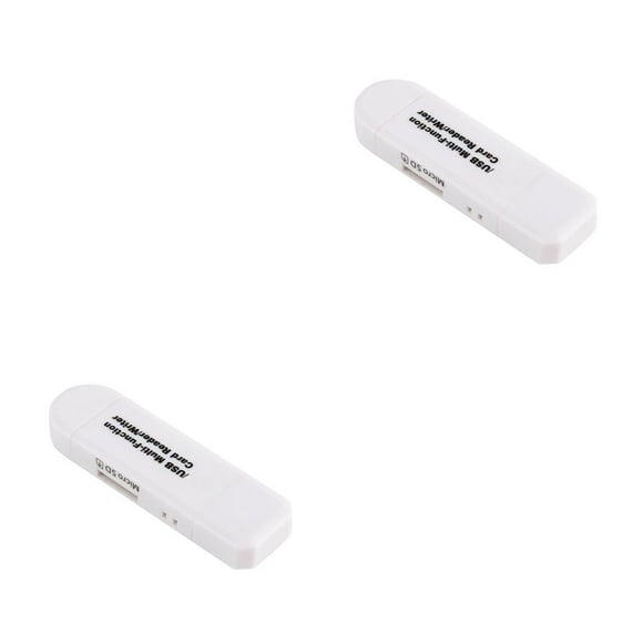 Sidaley Lector de tarjetas USB OTG 2 en 1, unidad Flash de alta velocidad USB 2,0, tarjeta Universal OTG TF/SD para teléfono Android, encabezados de blanco 2piezas