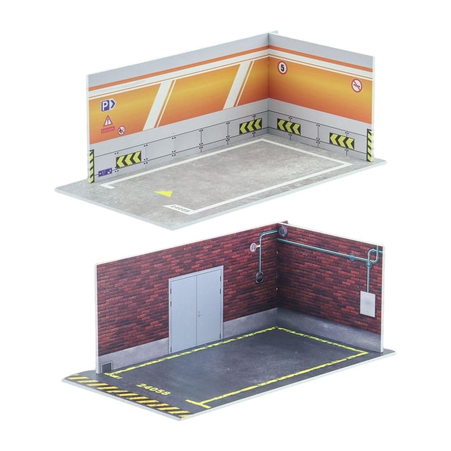 Modelo de coche de juguete 1:24 Salvador estacionamiento Muro Naranja
