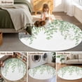 thumbnail image 5 of Round Area Rug 5 Ft, Eucalyptus Leaves Washable Non-Slip Circle Carpet for Living Room/Bedroom, Green Summer Botanical Weeping Low-Profile Runner Mats Collection Rugs for Indoor, 5 of 7