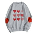thumbnail image 5 of Hxlamzoo Womens Sweatshirt Cute Valentines Love Heart Printed Graphic Crewneck Pullover Casual Long Sleeve Tops, 5 of 5