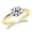 Yellow, variant on 1/2 Carat Round Cut Diamond Solitaire Engagement Ring 14K Yellow Gold 4 Prong (H-I, I1, 0.5 c.t.w) Very Good Cut