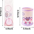 thumbnail image 3 of Paquete de 4 portalápices, lindo portalápices para escritorio, taza para bolígrafo de dibujos animados, caja Caddy, soportes para brochas de maquillaje para niñas y niños, 3 of 5